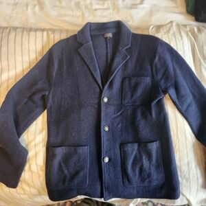 J.Crew Lambswool Sweater Blazer (S, Navy Blue)